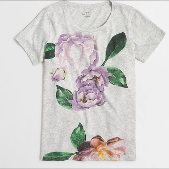 J. Crew Tops - 💜J. Crew Floral Tee💜 NWT